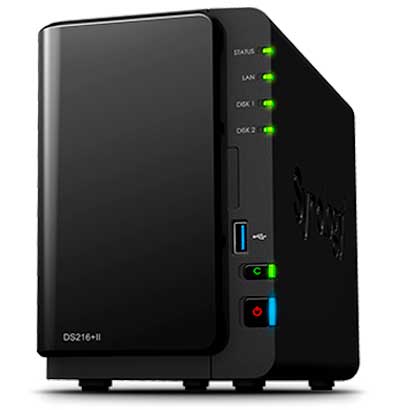 Synology DS216 Plus II NAS 2 Baias SATA/SSD