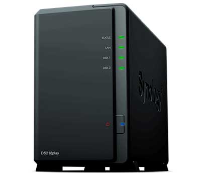 Servidor NAS Synology DS218play com 2 Baias SATA