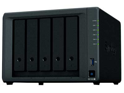 Synology DS1520+ NAS com 5 Baias para HDD SATA