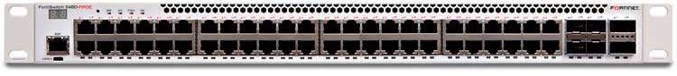 FortiSwitch FS-548D-FPOE - Switch PoE com 48 portas 1GE, 4 SFP+ e 2 QSFP