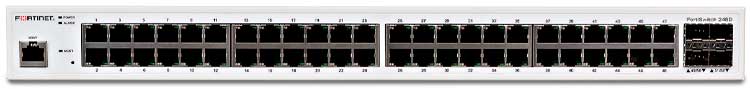 FortiSwitch FS-248D - Switch com 48 portas RJ-45 e 4 SFP