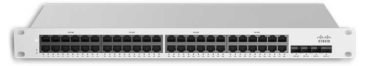 Switch Meraki Cisco MS225-48-HW - 48 portas Gigabit LAN