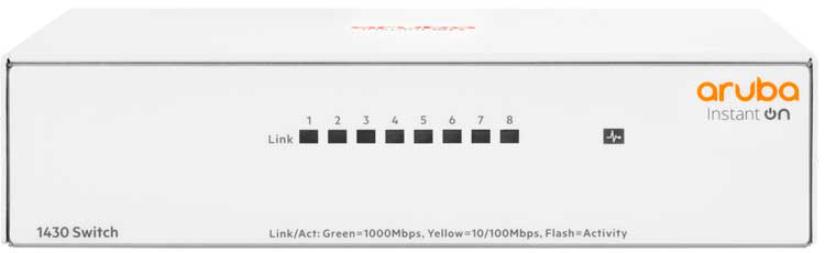 Aruba R8R45A - Switch HPE Instant On 1430 com 8 Portas LAN