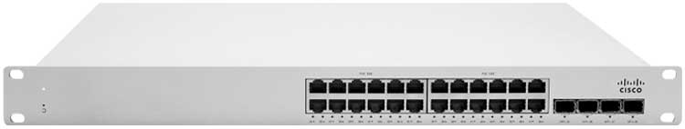 Switch Cisco Meraki MS250-24P - 24 portas PoE Gigabit