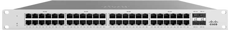 Switch Cisco Meraki MS125-48LP-HW com 48 portas PoE Gigabit LAN