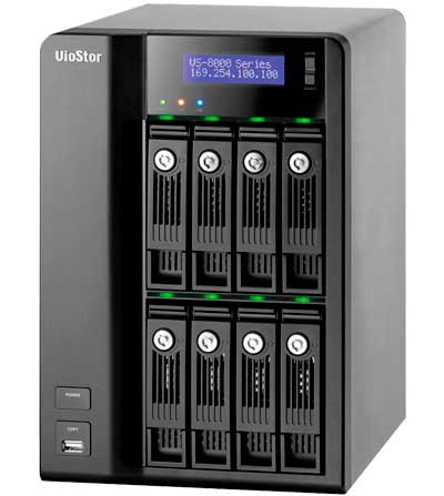 VS-8040 - VIOSTOR NAS/NVR/STORAGE para 8 HDDs e 40 câmeras