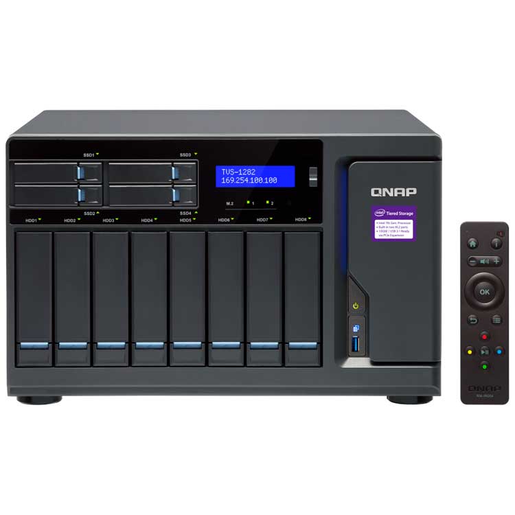 Qnap TVS-1282 - NAS com Armazenamento em Camadas e 8 Baias SATA